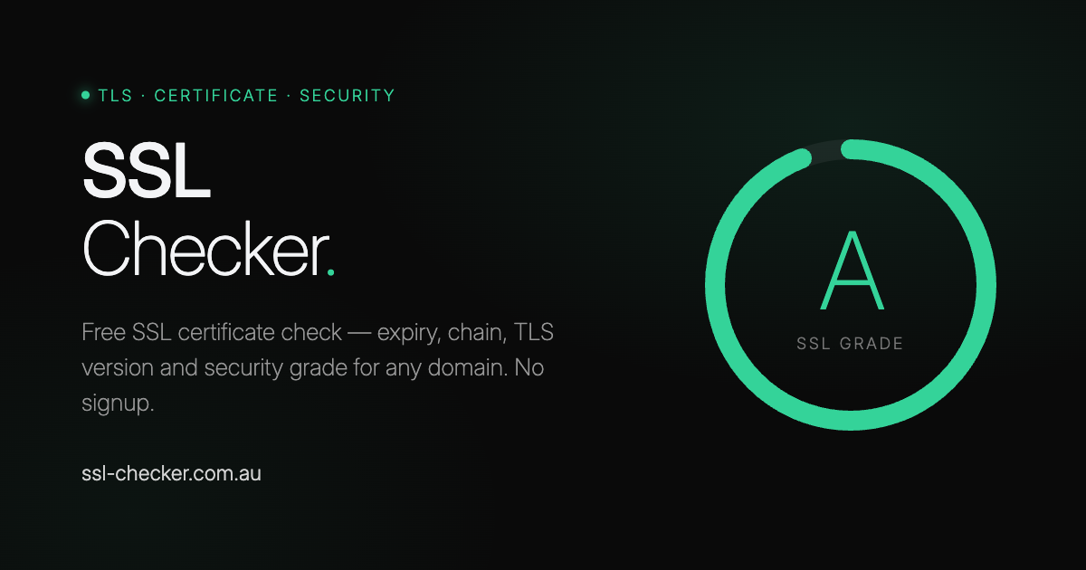 SSL Checker — Free SSL Certificate Test